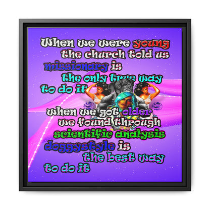 doggystyle - framed canvas art (purple-pink wave)