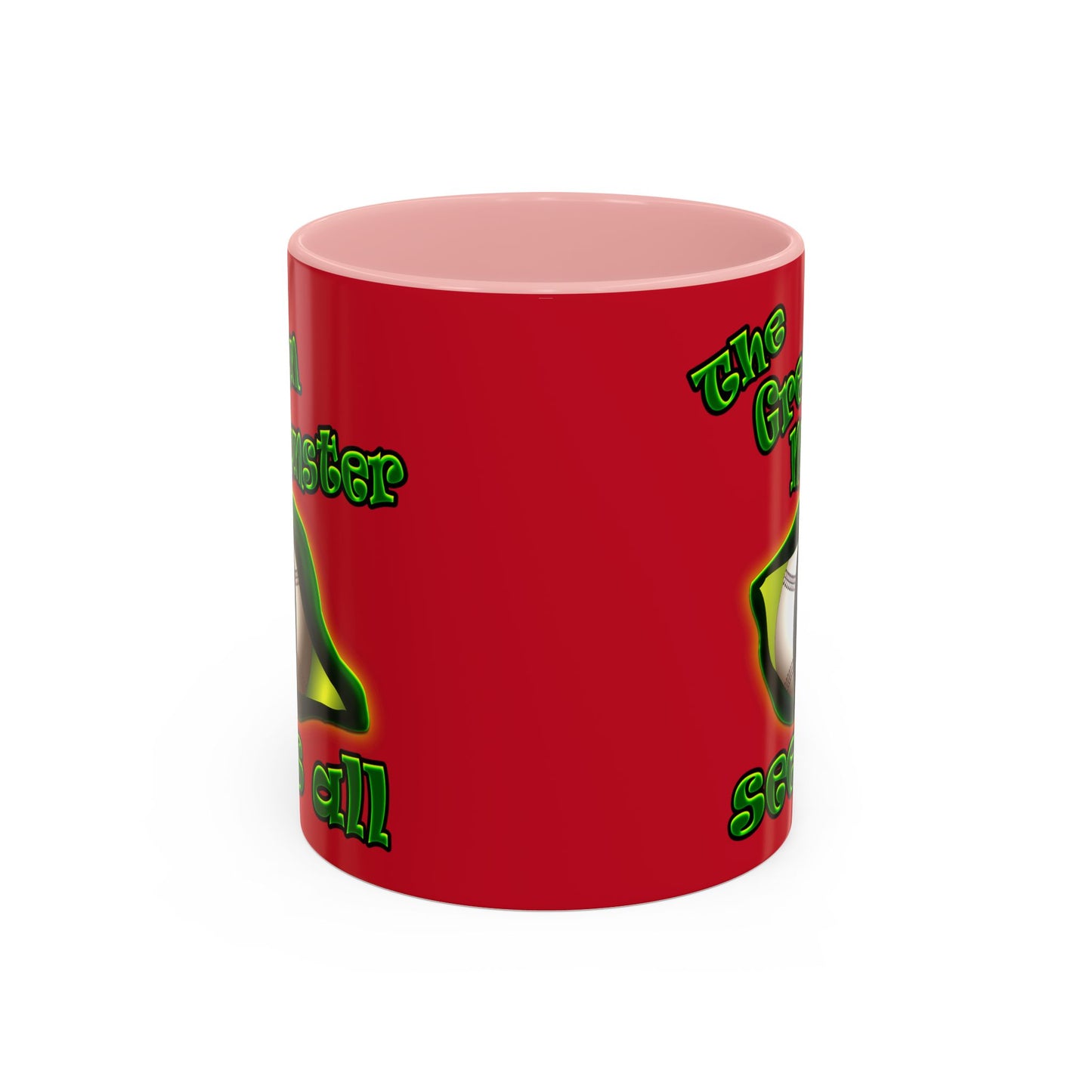 green monster - Accent Mug (dark red)