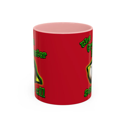 green monster - Accent Mug (dark red)