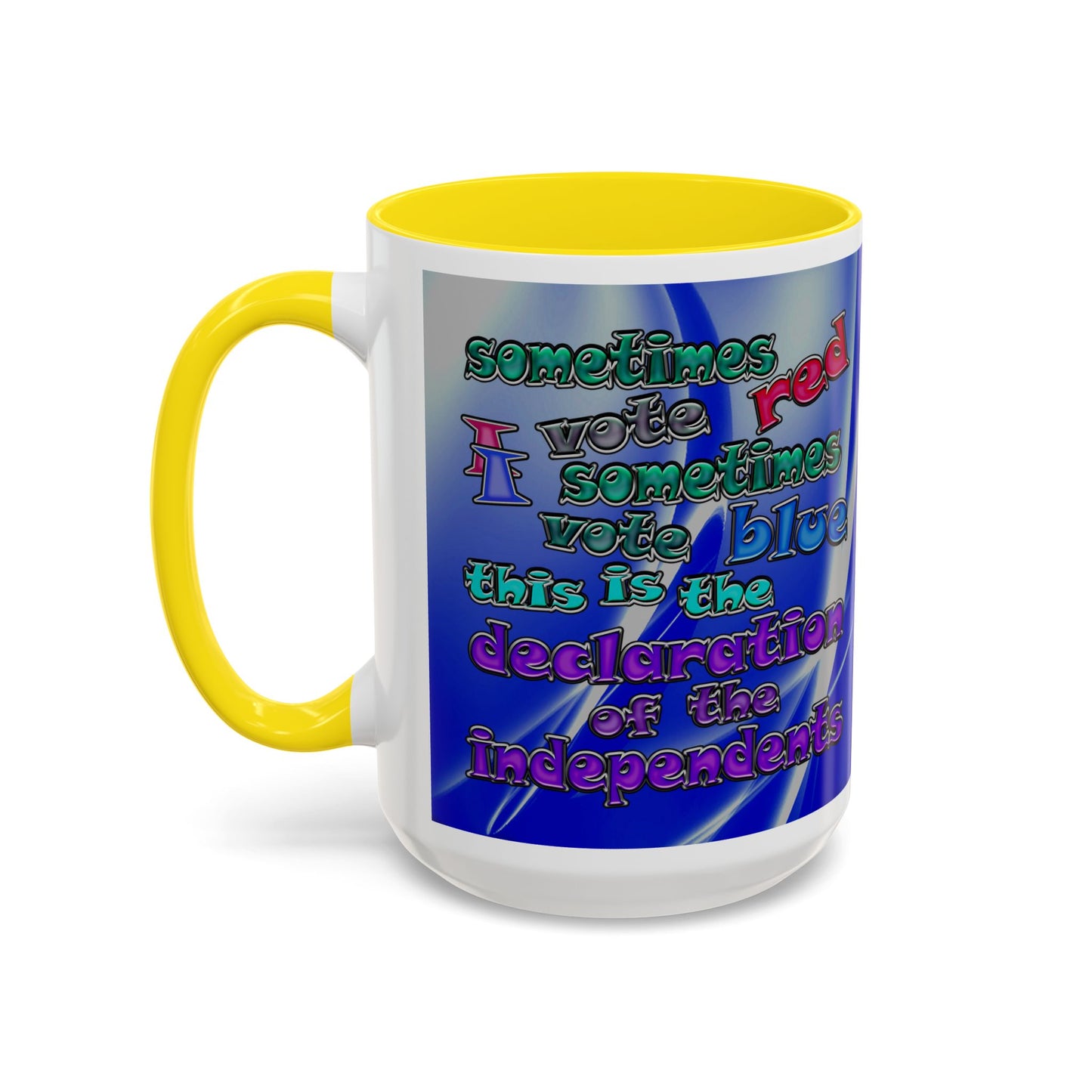 declaration of the independents - Accent Mug (blue-white wave)