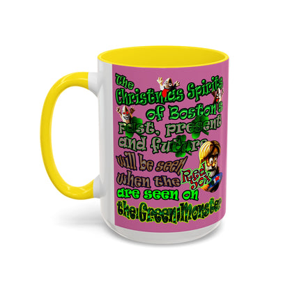 christmas spirits of boston - Accent Mug (light pink)