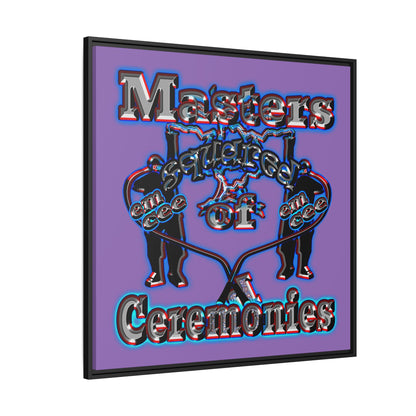 em cee squared - framed canvas art (light purple)