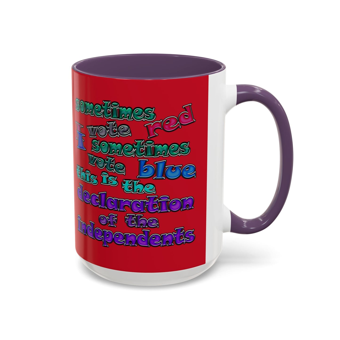 declaration of the independents - Accent Mug (dark red)