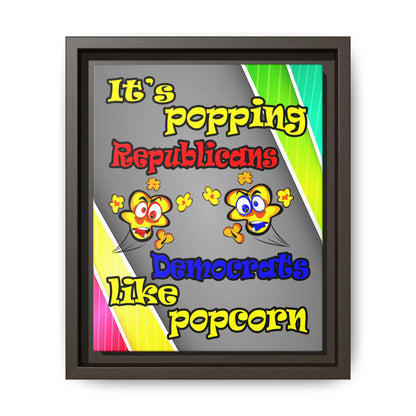 popping like popcorn - framed canvas art (rainbow split)