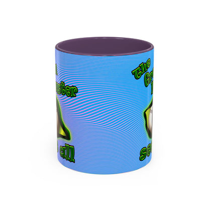 green monster - Accent Mug (light blue-purple wave)