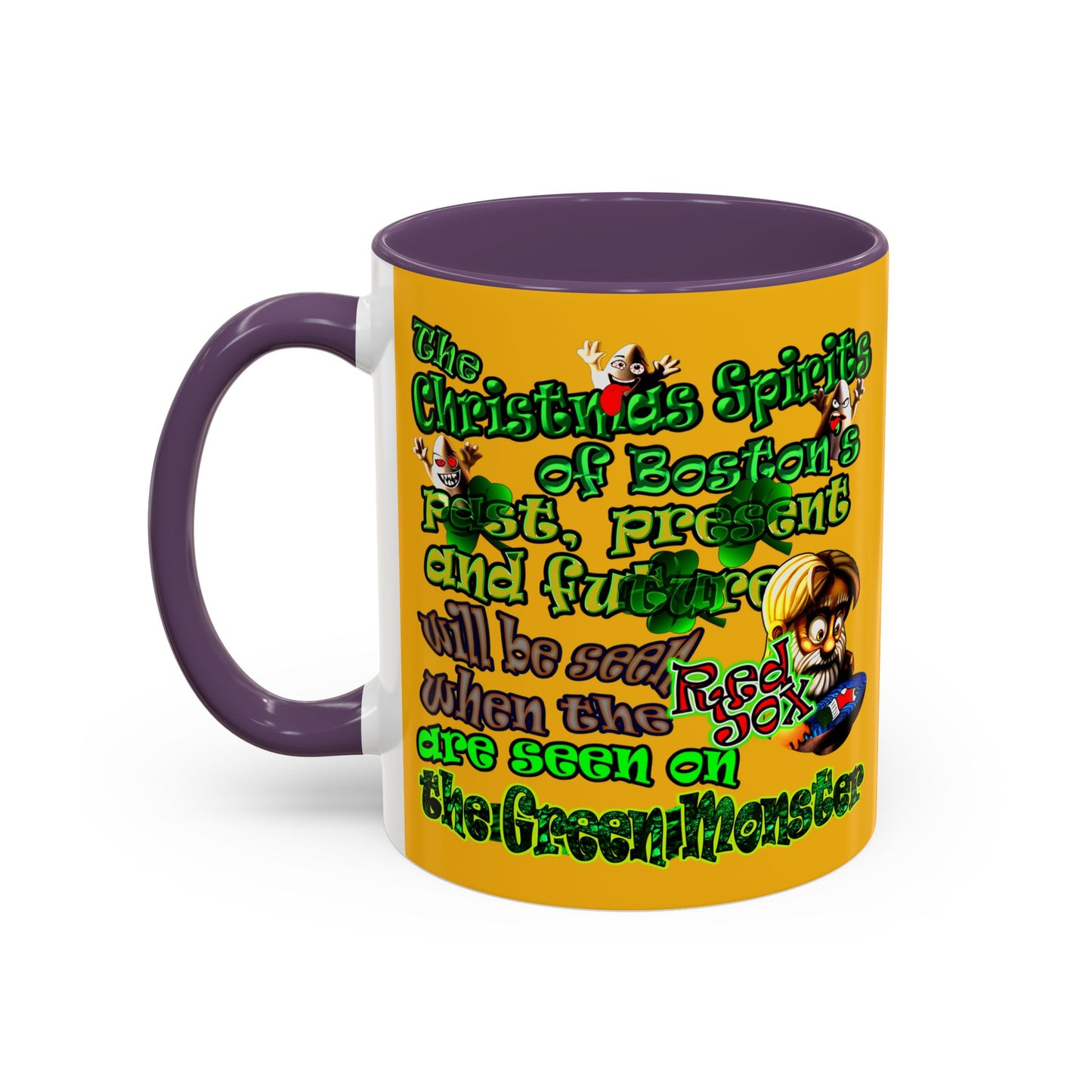 christmas spirits of boston - Accent Mug (yellow)