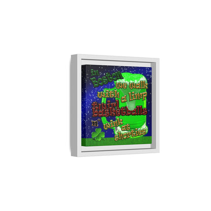 celtics logo - framed canvas art ('snoops' background)