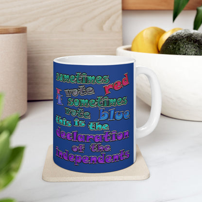 declaration of the independents - White Mug (dark blue)