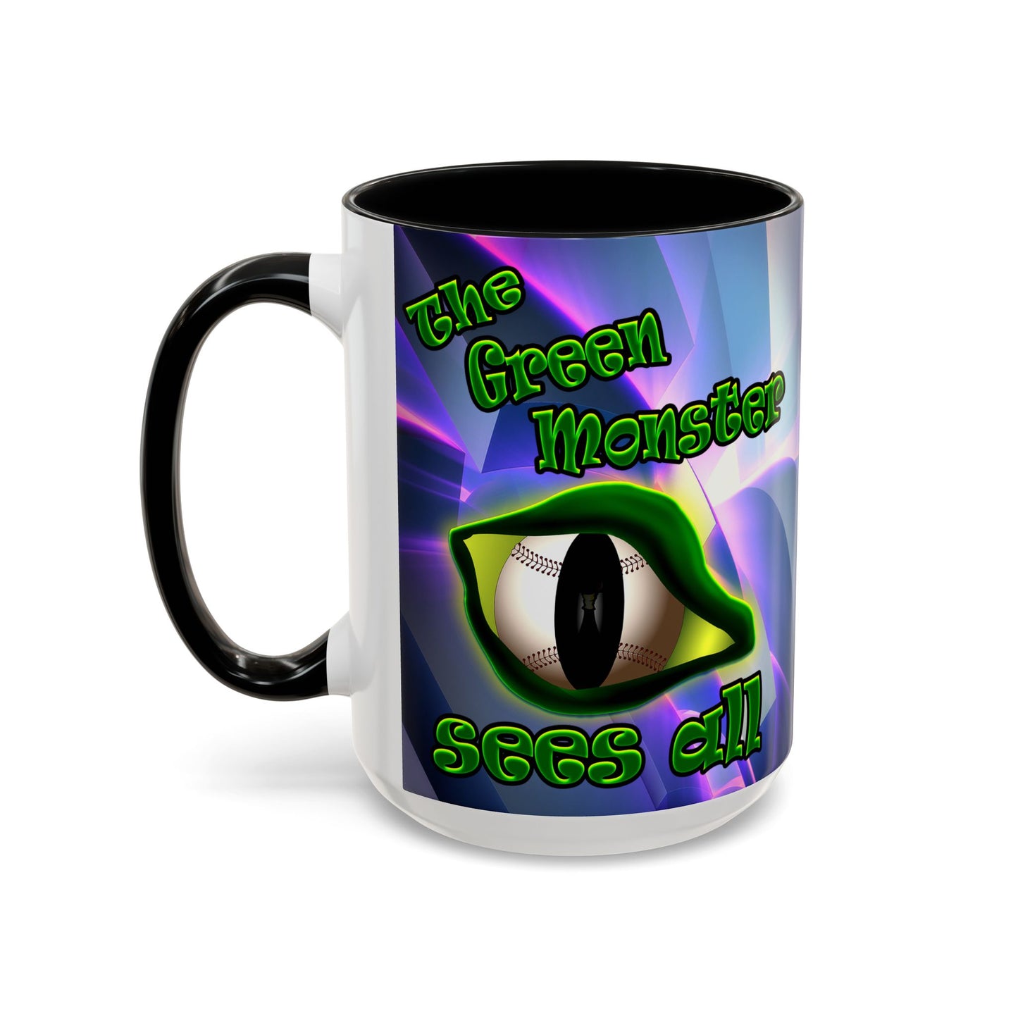 green monster - Accent Mug (grey-pink wave)