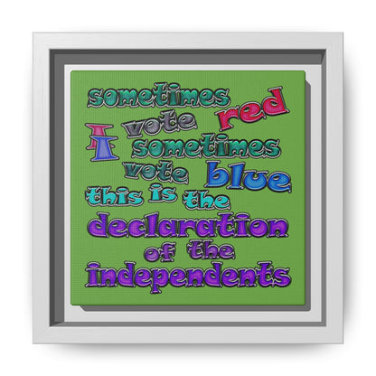 declaration of the independents - framed canvas art (green)