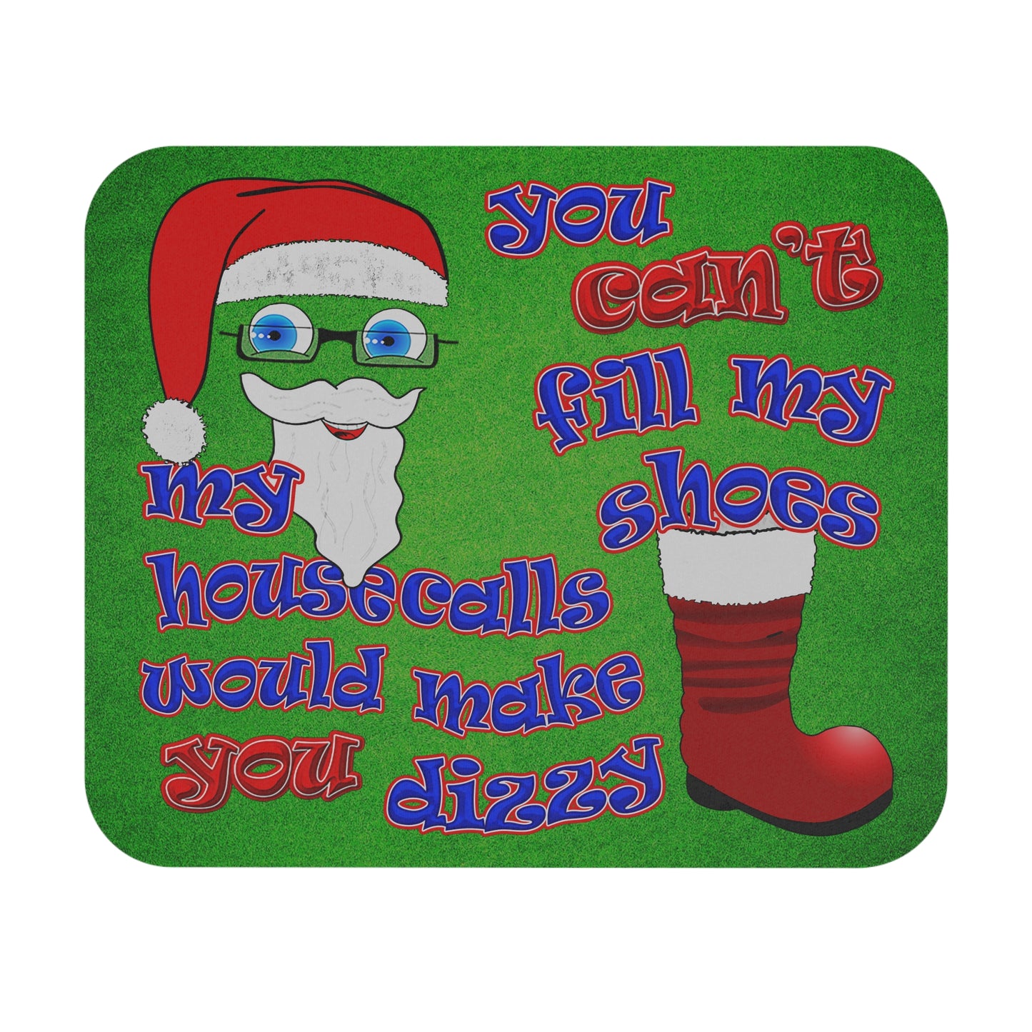 santa's shoes - Mouse Pad (Rectangle) (green turf)