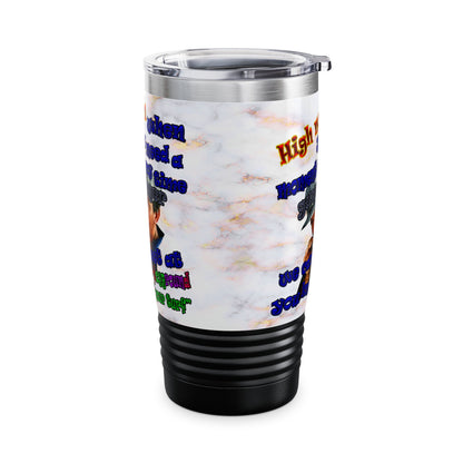 high noon - Ringneck Tumbler, 20oz (white marble)