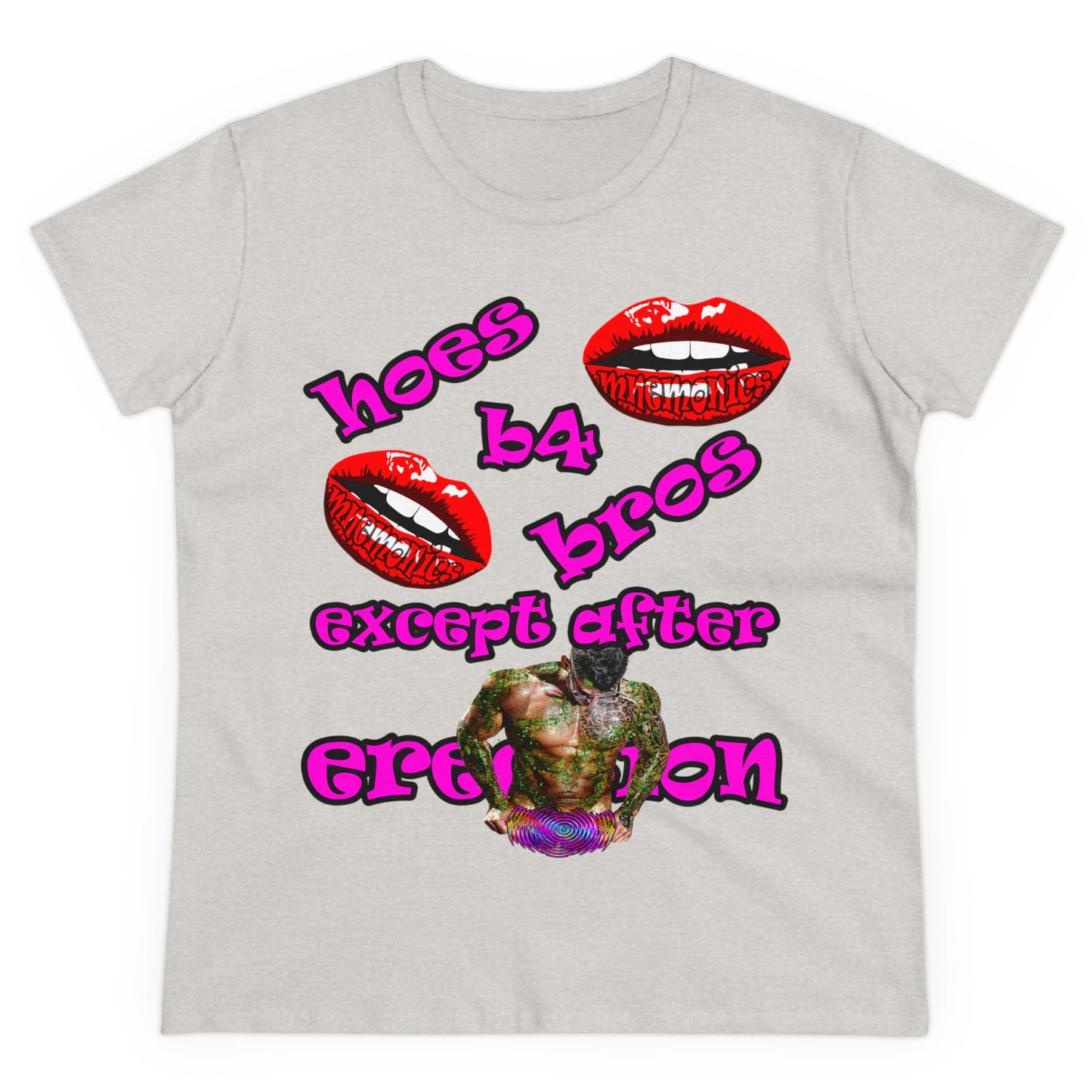 hoes b4 bros - Women's Midweight Cotton Tee