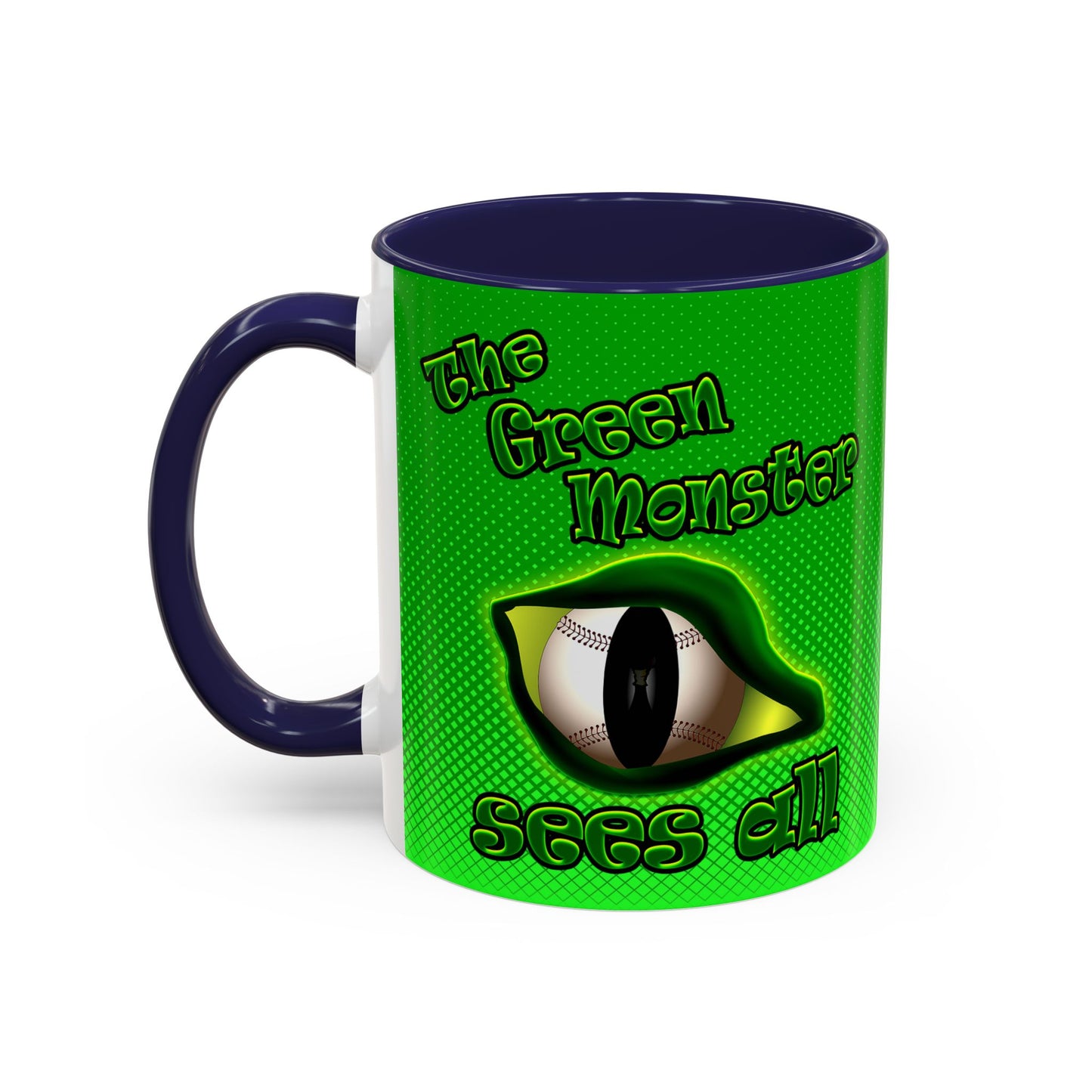 green monster - Accent Mug (logo green)