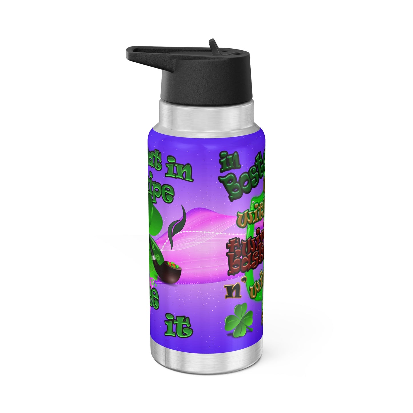 celtics logo - Gator Tumbler, 32oz  (purple-pink wave)