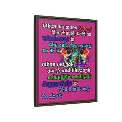 doggystyle - framed canvas art (pink)