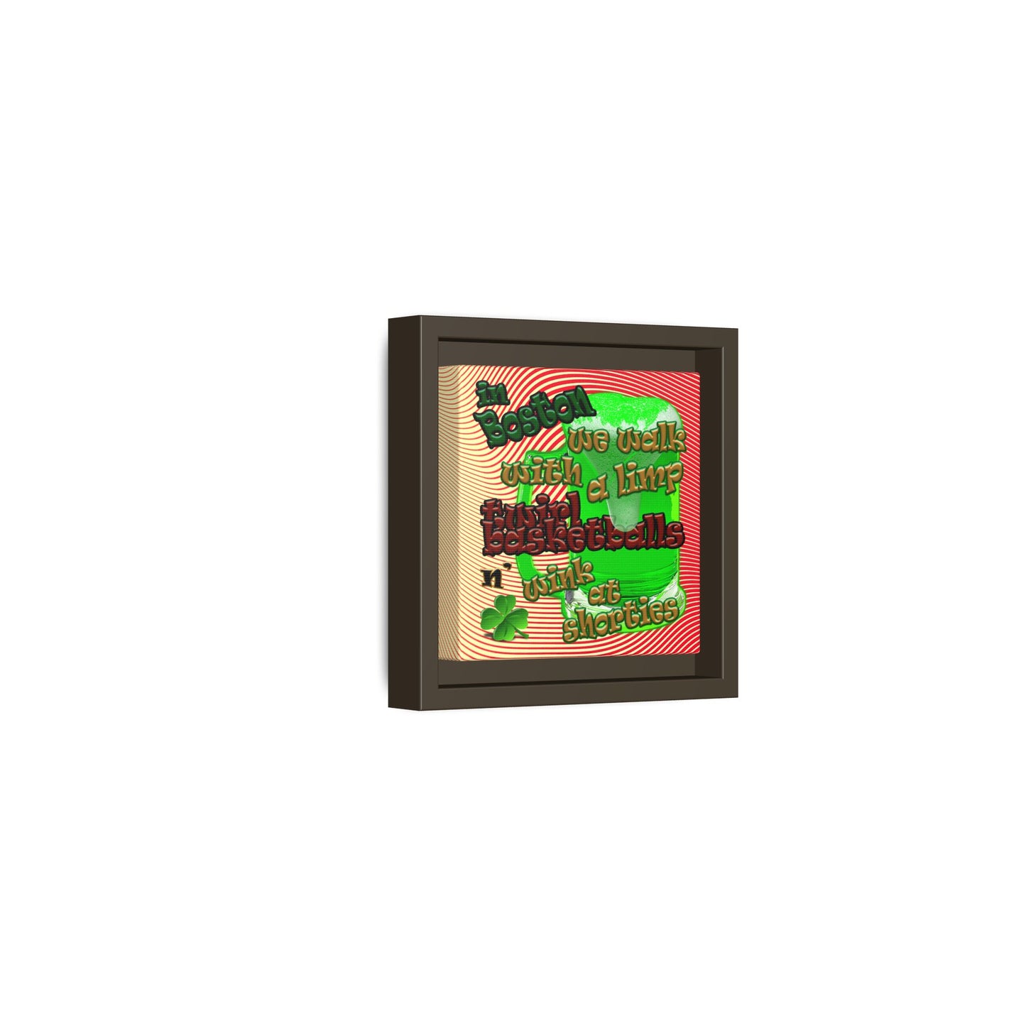 celtics logo - framed canvas art (yellow-orange wave)