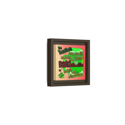 celtics logo - framed canvas art (yellow-orange wave)