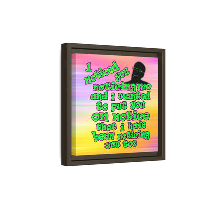 noticed you noticing - framed canvas art (color blur)