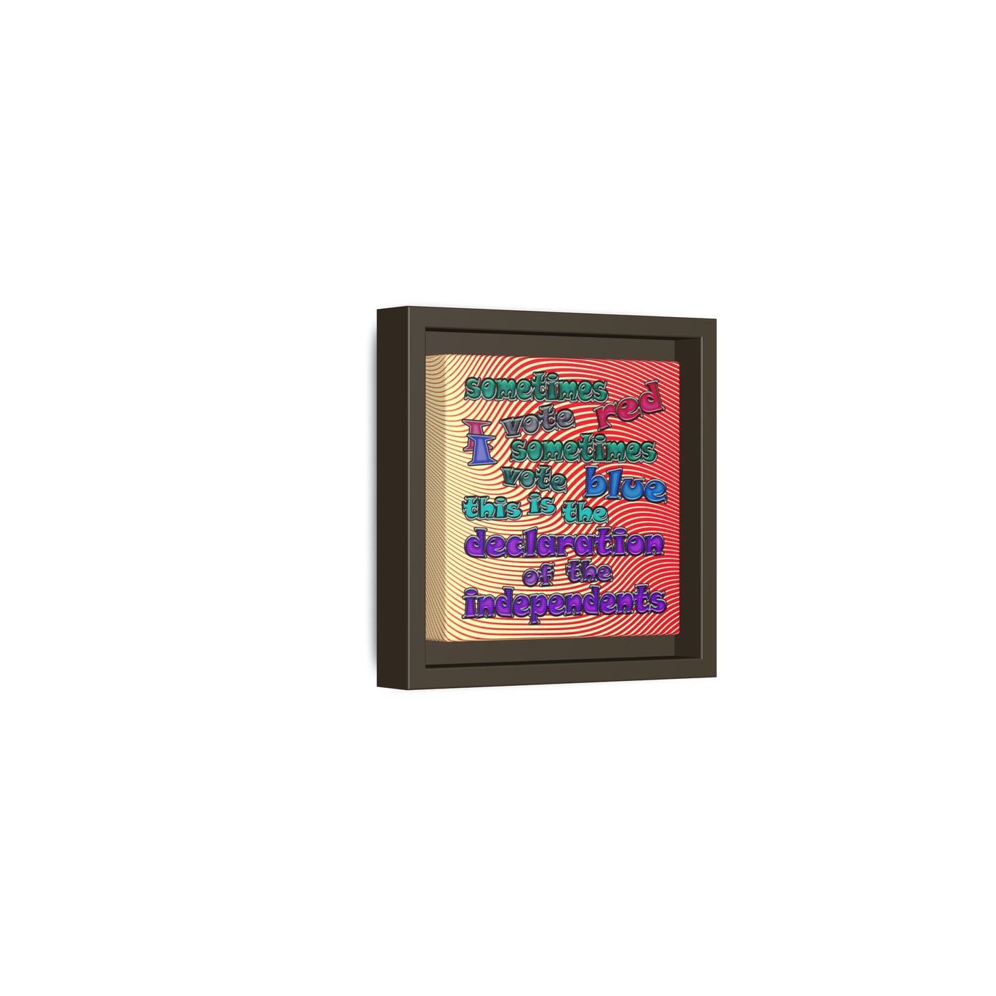 declaration of the independents - framed canvas art (yellow-orange wave)