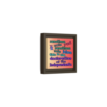 declaration of the independents - framed canvas art (yellow-orange wave)