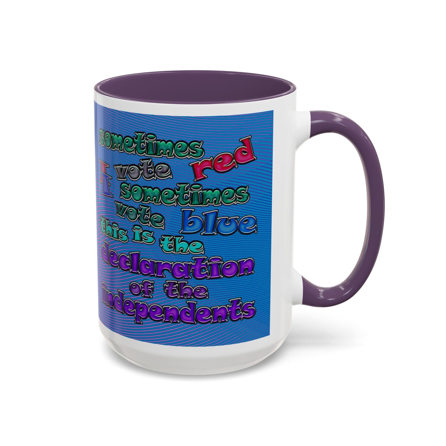 declaration of the independents - Accent Mug (light blue-purple wave)