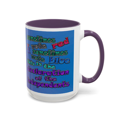 declaration of the independents - Accent Mug (light blue-purple wave)
