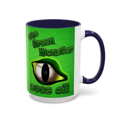 green monster - Accent Mug (green turf)
