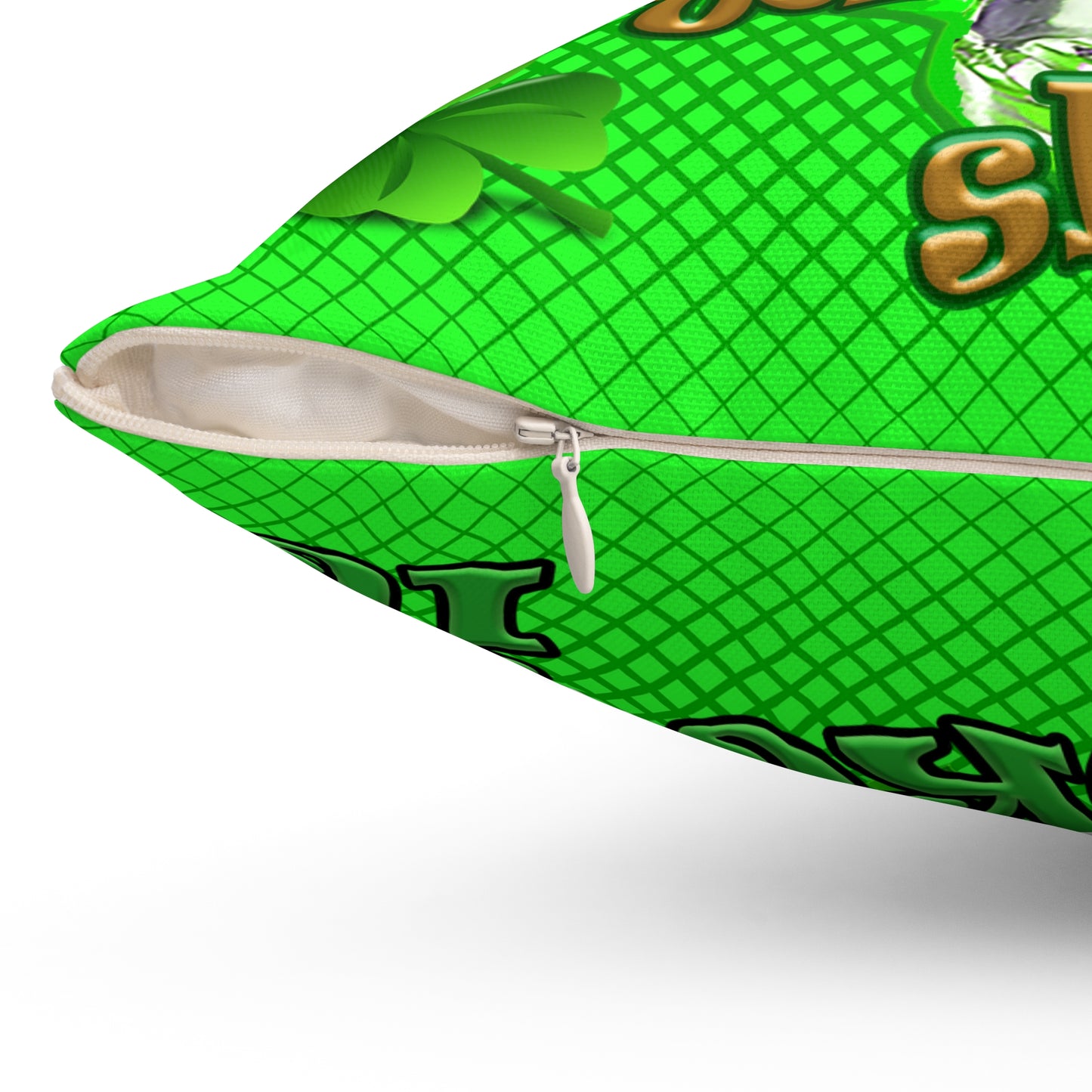 celtics logo - Spun Polyester Square Pillow - (logo green)