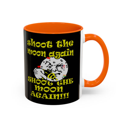 shoot the moon again - Accent Mug (black)