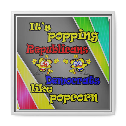 popping like popcorn - framed canvas art (rainbow split)