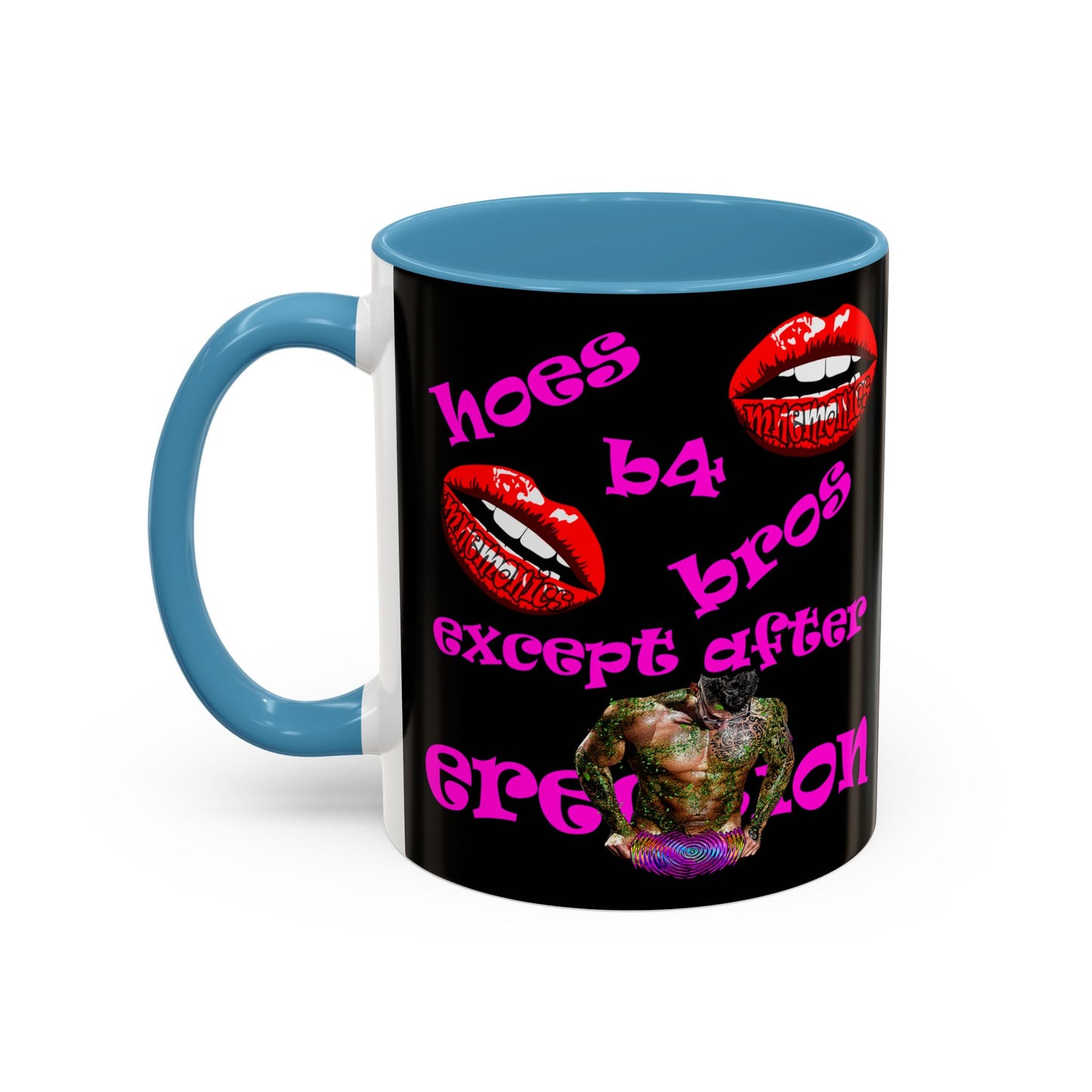 hoes b4 bros - Accent Mug (black)