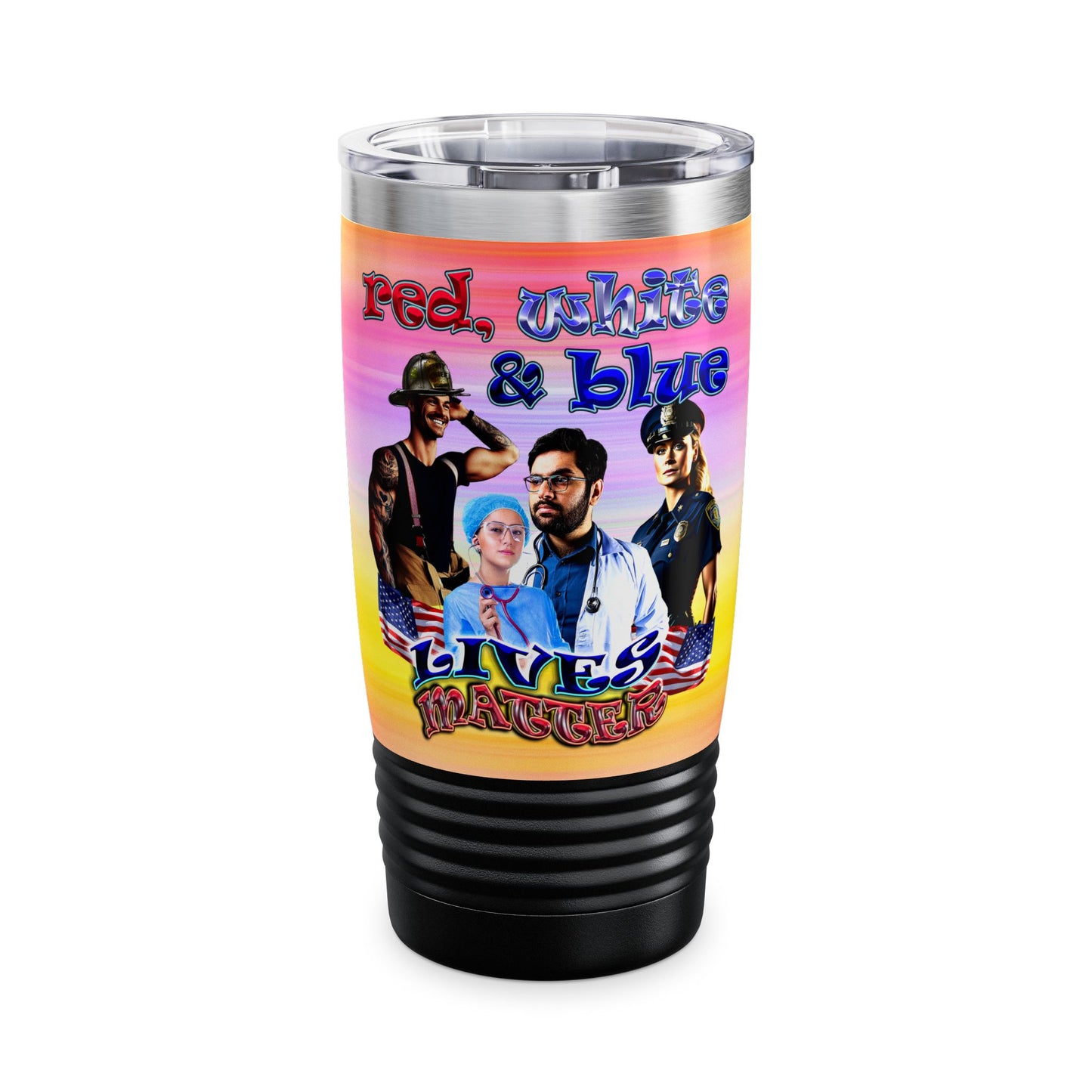rw&b lives matter - Ringneck Tumbler, 20oz (color blur)