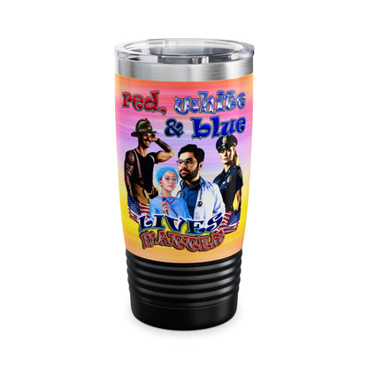 rw&b lives matter - Ringneck Tumbler, 20oz (color blur)