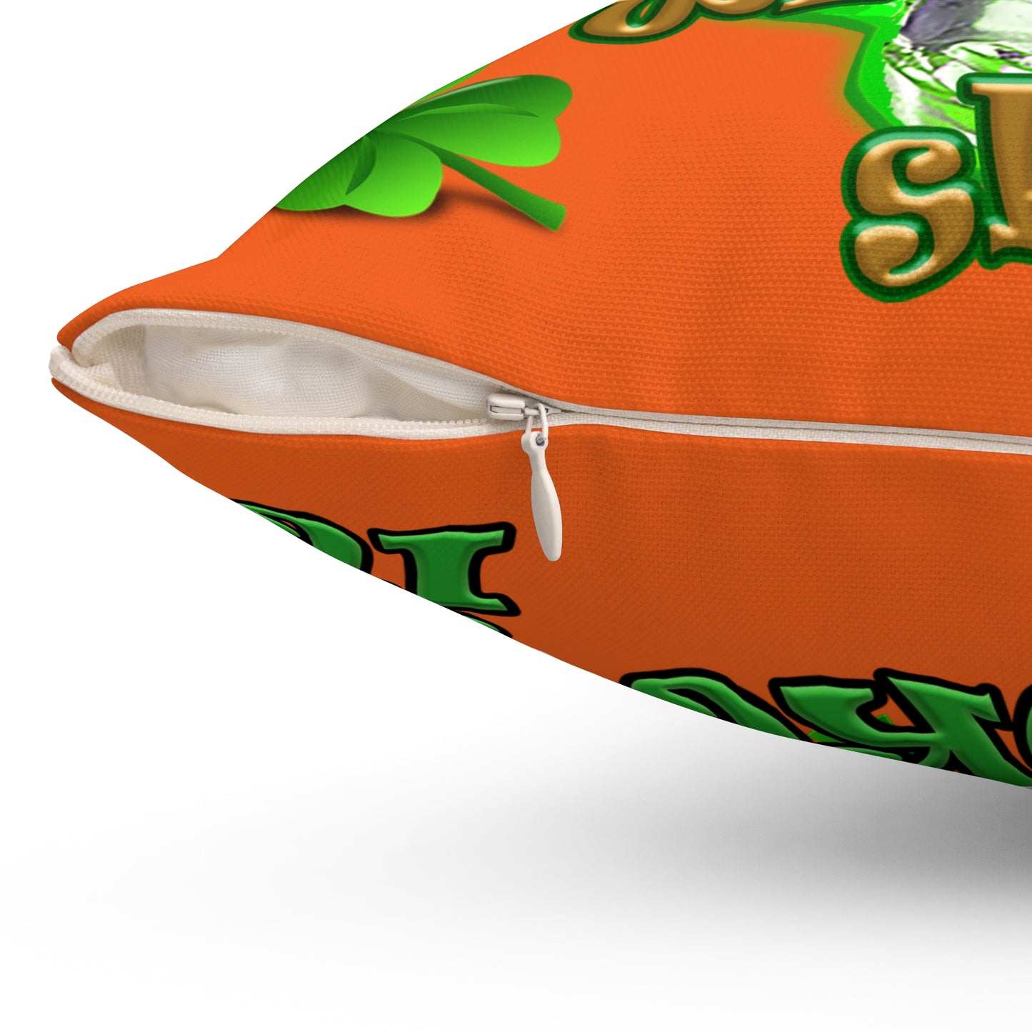 celtics logo - Spun Polyester Square Pillow - (orange)