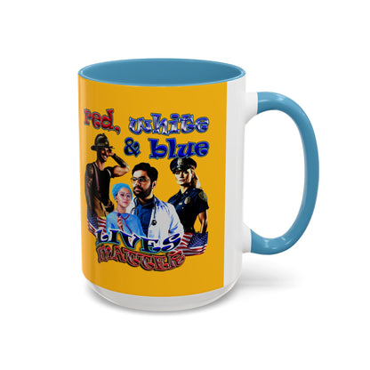 rw&b lives matter - Accent Mug (yellow)