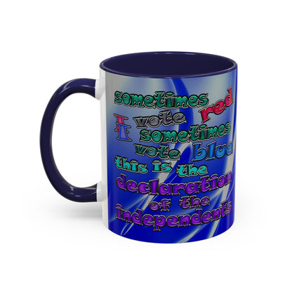 declaration of the independents - Accent Mug (blue-white wave)