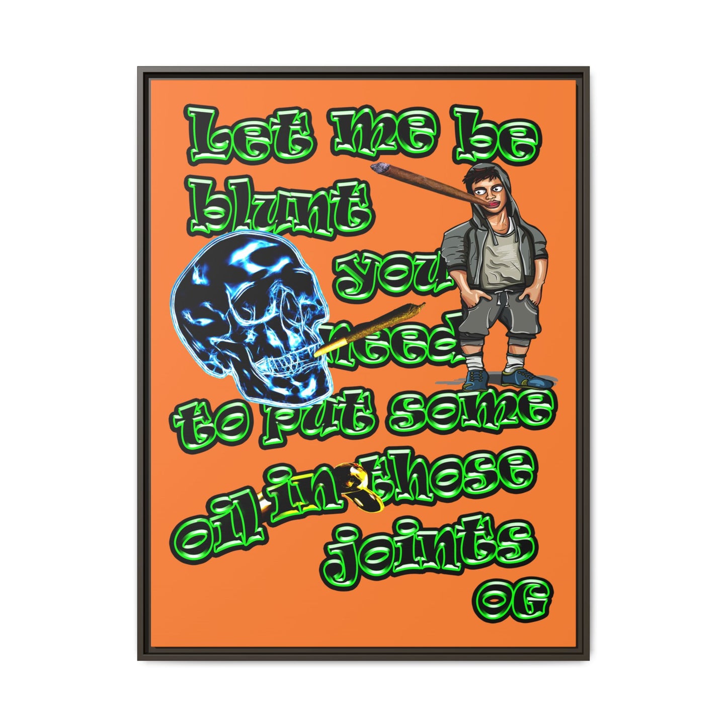 og - framed canvas art (crusta)