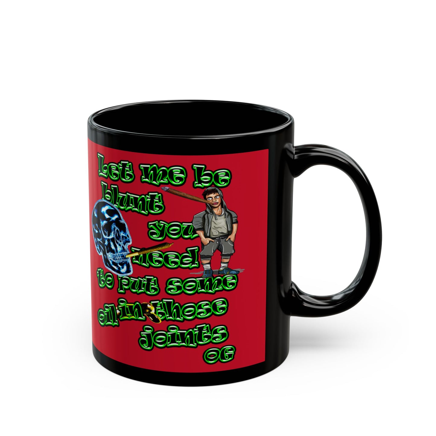 og - Black Mug (dark red)