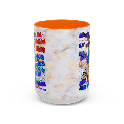 drop the beat - Accent Mug (white marble)