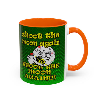 shoot the moon again - Accent Mug (logo green)