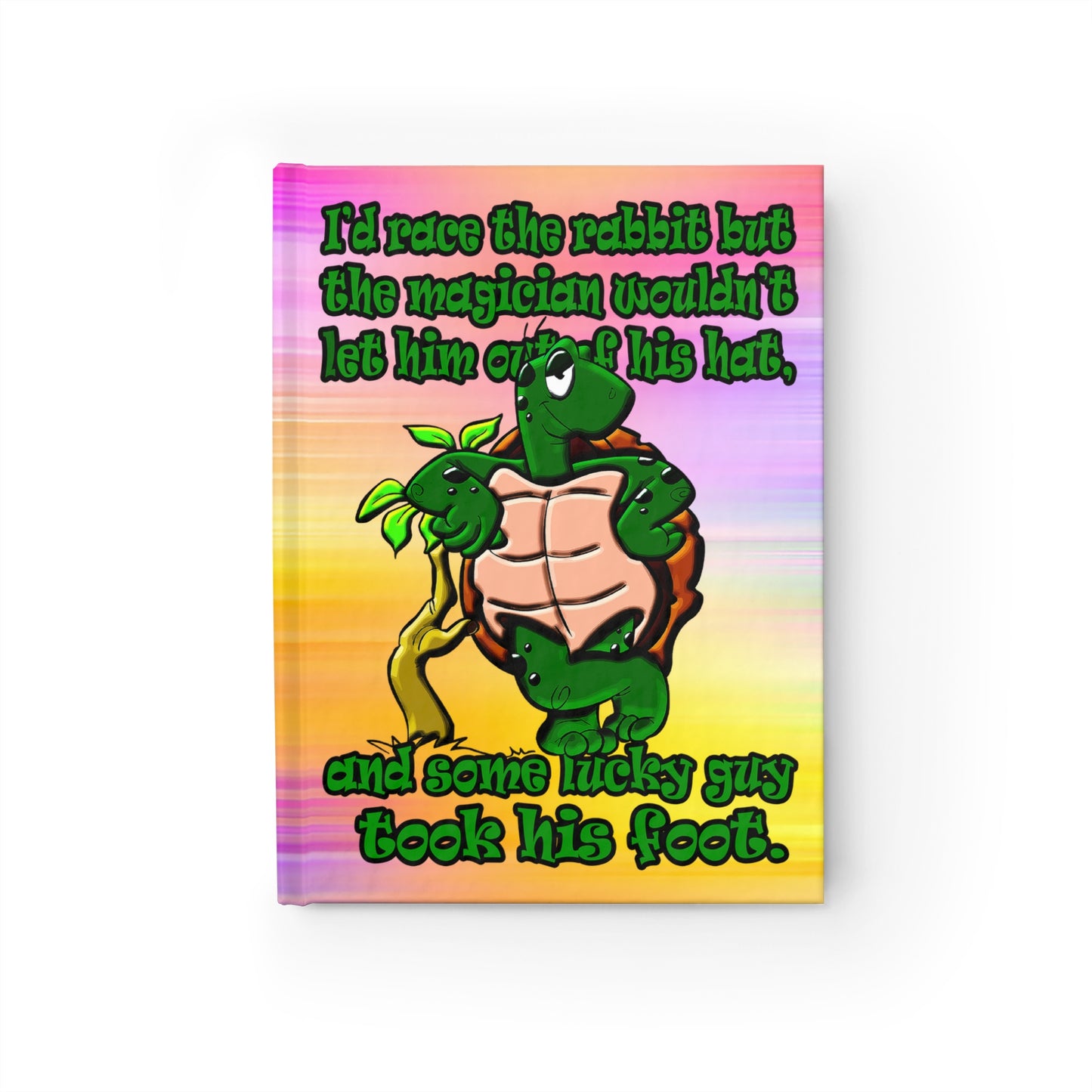 turtle race - journal-lined (color blur)