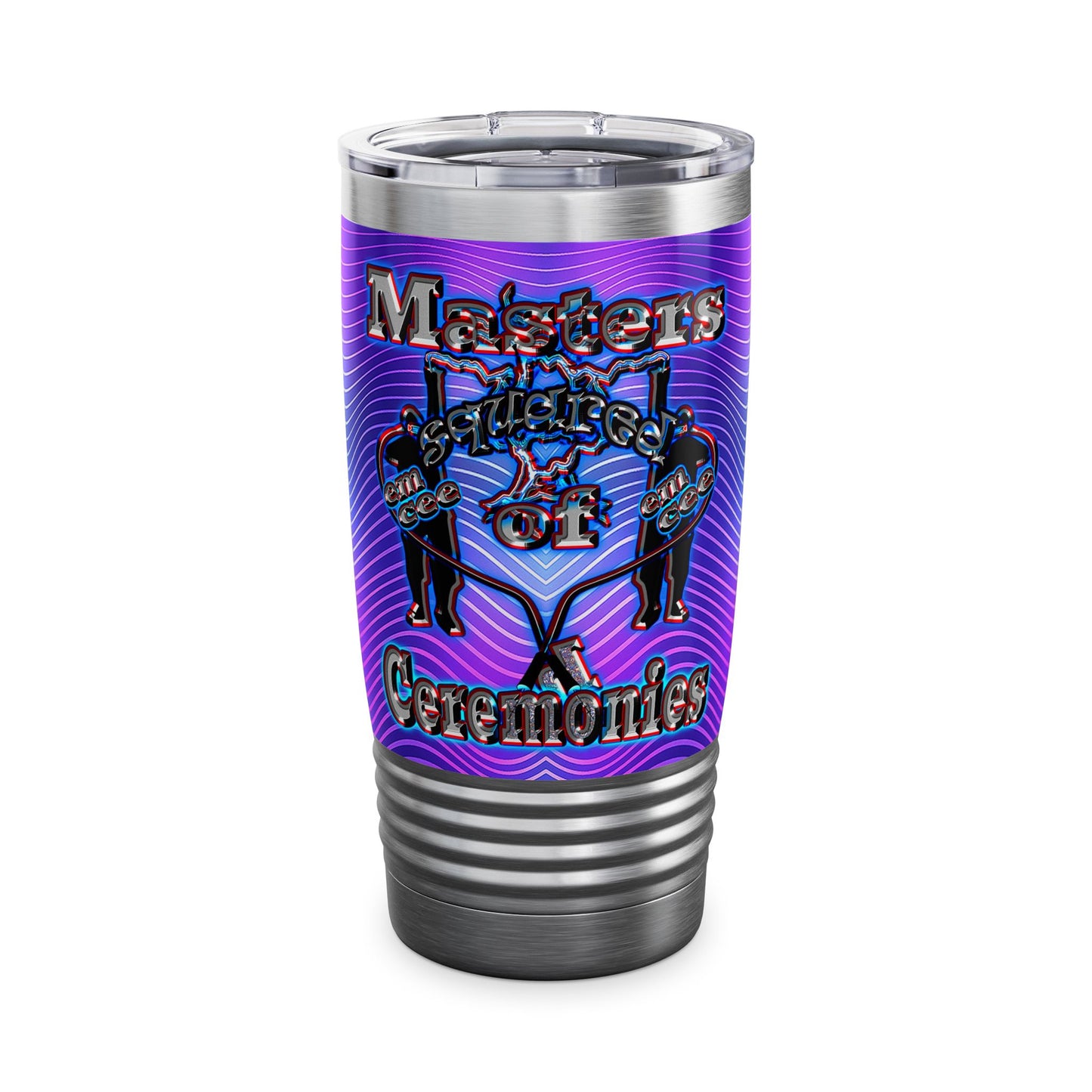em cee squared - Ringneck Tumbler, 20oz (purple wave)