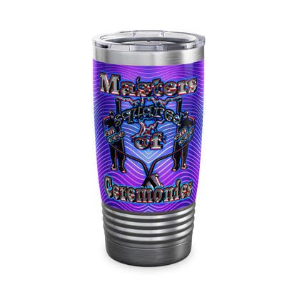 em cee squared - Ringneck Tumbler, 20oz (purple wave)