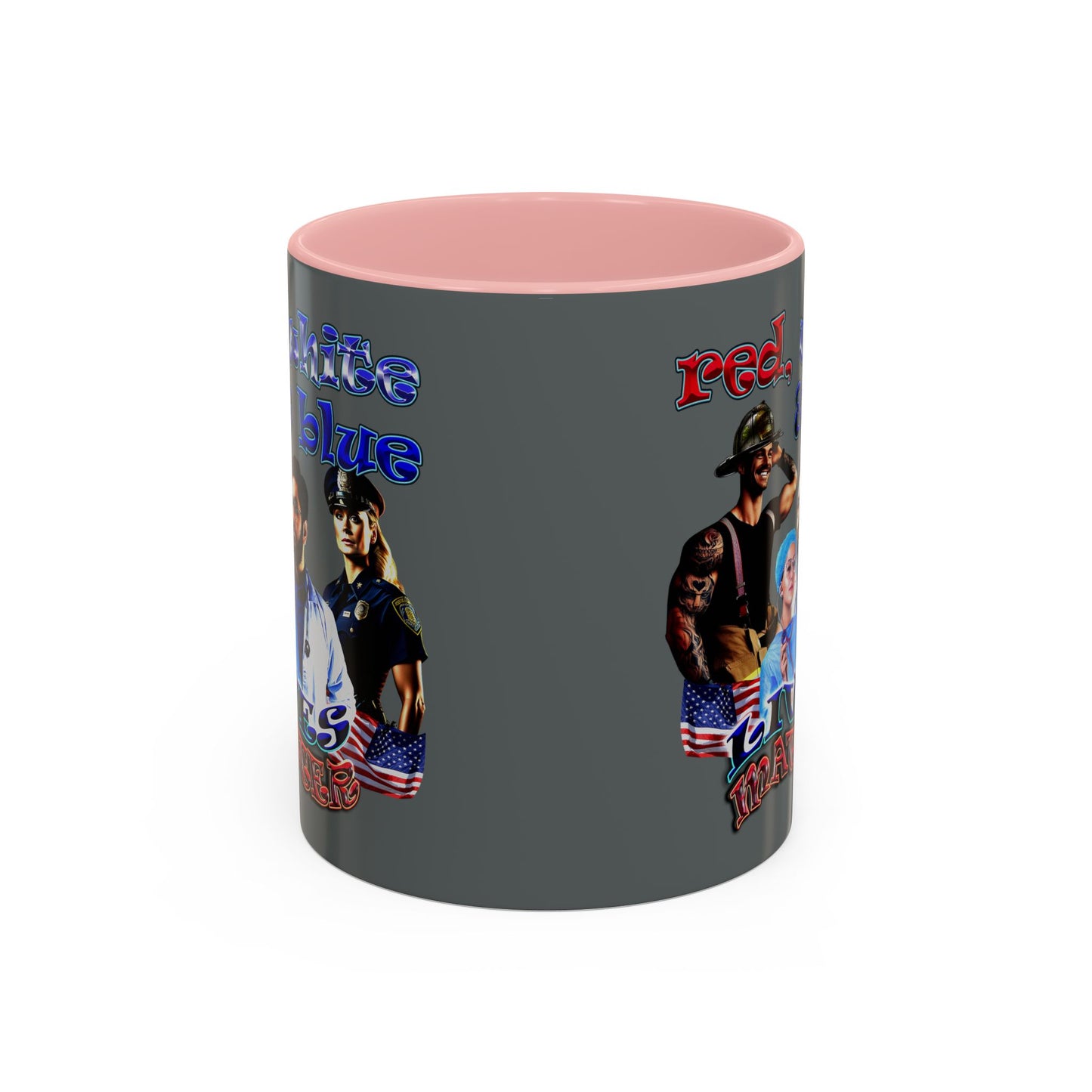 rw&b lives matter - Accent Mug (dark grey)