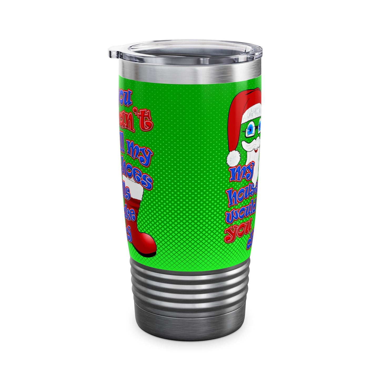 santa's shoes - Ringneck Tumbler, 20oz (logo green)