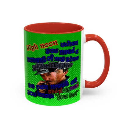 high noon - Accent Mug (logo green)
