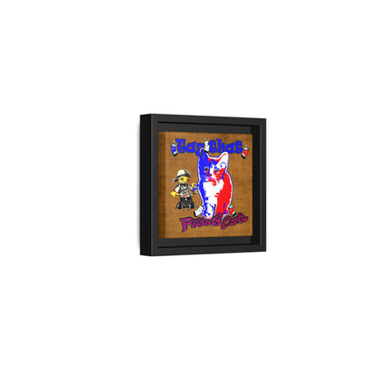 tag that - framed canvas art (brown papyrus)