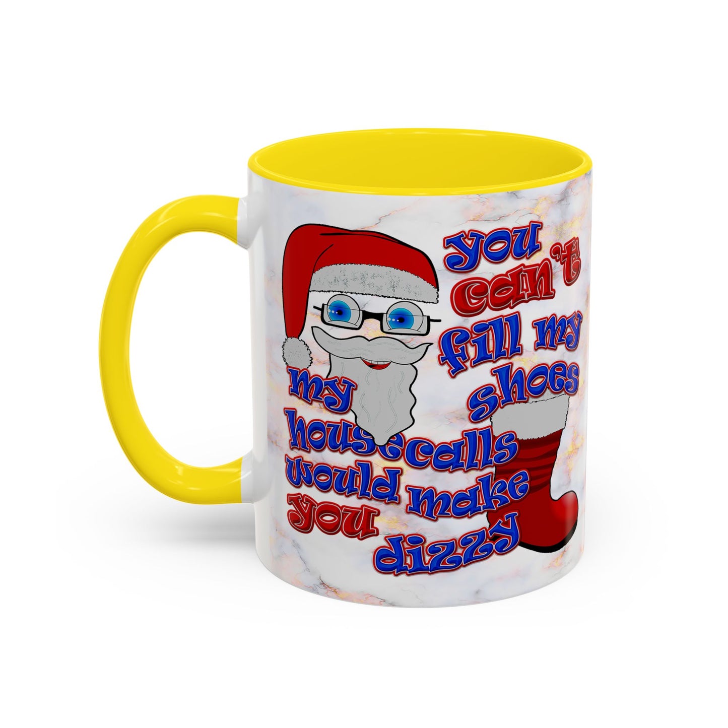 santa's shoes - Accent Mug (white marble)