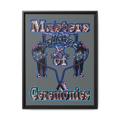 em cee squared - framed canvas art (dark grey)